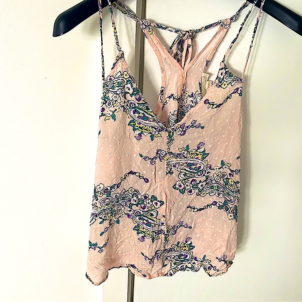 Lovestitch Pink Swiss Dot Camisole Top